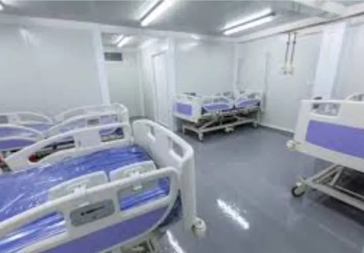 El Hospital Modular se construyó en 100 días para pacientes con COVID-19.