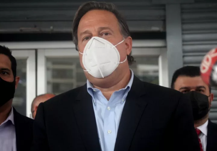 Juan Carlos Varela,  en una de sus comparecencias por el caso Odebrecht. Víctor Arosemena