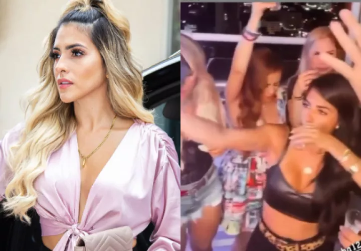 Imágenes de la fiesta en la que participó la expresentadora Jacky Guzmán. Foto: Redes Sociales
