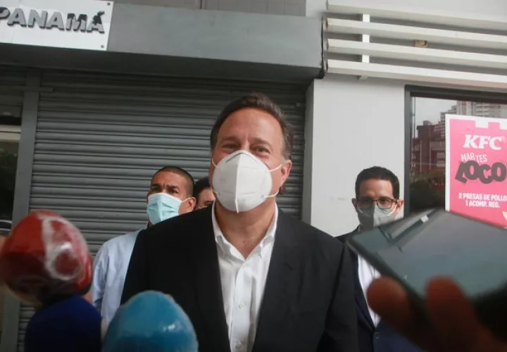 Juan Carlos Varela, ayer durante su comparecencia ante la Fiscalía Especial Anticorrupción. Víctor Arosemena