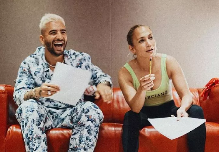 Jennifer López y Maluma. Foto: Instagram