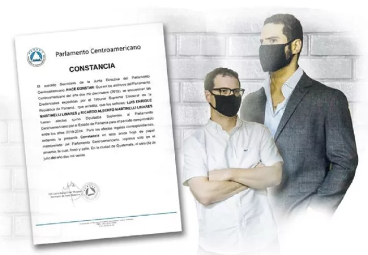 Diputados del Parlamento Centroamericano, Ricardo Alberto y Luis Enrique Martinelli Linares, fueron reconocidos como parlamentarios.