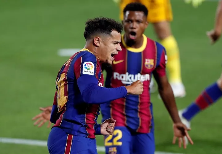 Coutinho marcó por el Barcelona.