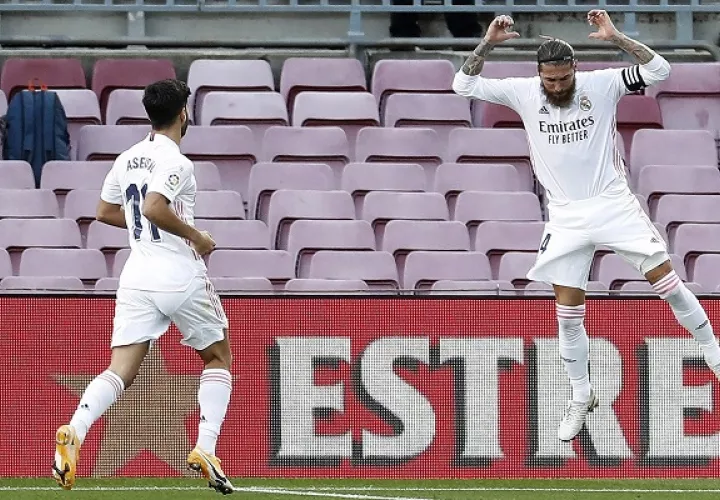 Sergio Ramos  marcó de penal para el Madrid.