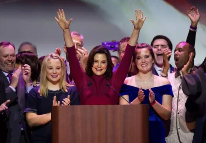 Gobernadora de Michigan, la demócrata Gretchen Whitmer, agradeció a los agentes "que arriesgaron su vida para defender" la de su familia. FOTO/EFE