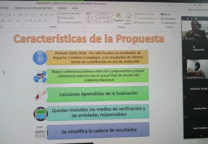La presentación del borrador del documento se hizo a los miembros de las comisiones del Consejo Consultivo de Discapacidad, (Conadis).