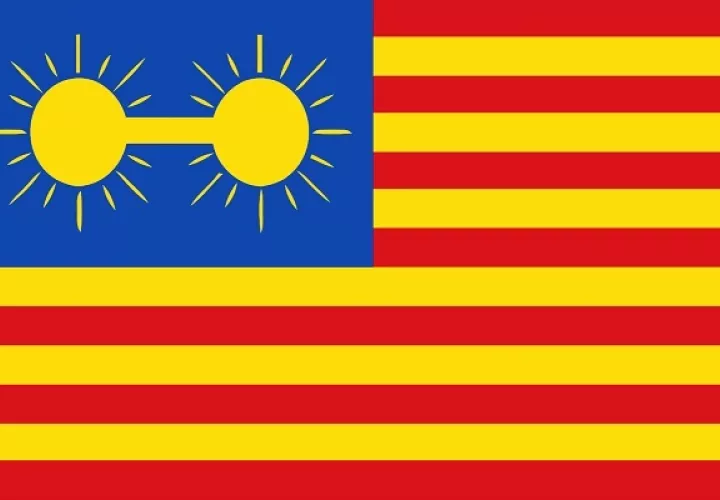 Modelo de bandera diseñado por Philippe Jean Bunau-Varilla para Panamá.