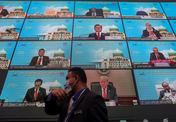 Se espera que los líderes acuerden una declaración en la que recuerden el trabajo realizado por APEC a lo largo del año y alcancen un consenso sobre comercio internacional, inversiones, respuesta a la pandemia, facilitación de negocios y digitalización. Foto: EFE