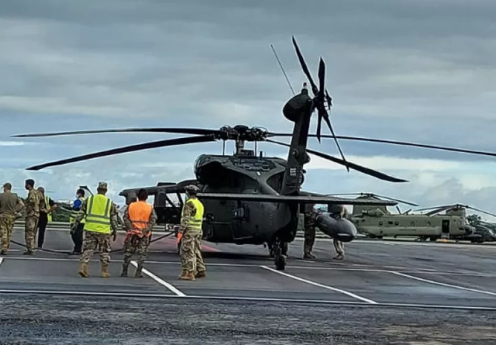 Los helicópteros estadounidenses salen desde el aeropuerto internacional de David. Foto: Mayra Madrid