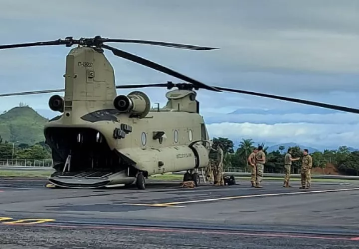 Los helicópteros estadounidenses salen desde el aeropuerto internacional de David. Foto: Mayra Madrid