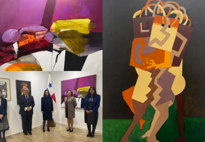 Las obras de Olga Sinclair  y Julio Zachrisson  fueron exhibidas con trabajos de artistas de Honduras, El Salvador y Nicaragua. Foto: Cortesía