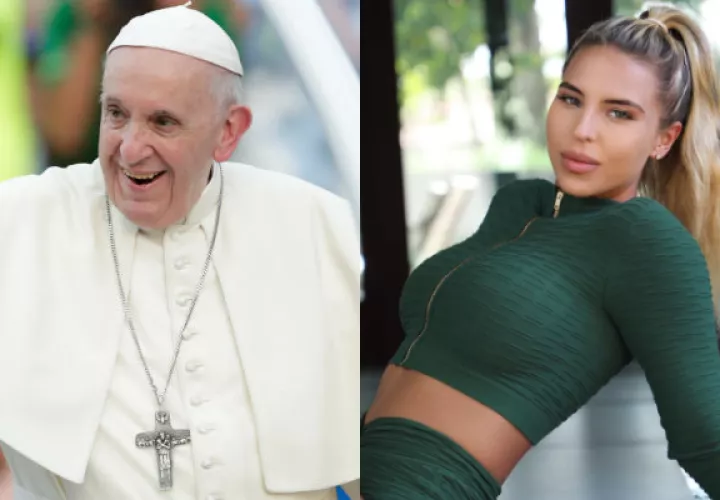 Papa Francisco y Natalia Garibotto. Foto: Instagram