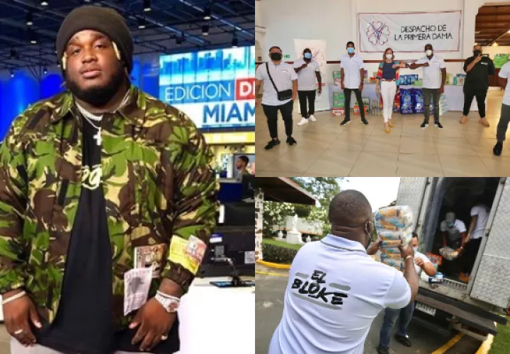 “El Bloque Music Corp” y Sech donaron $5 mil en artículos de primera necesidad. Foto: Instagram
