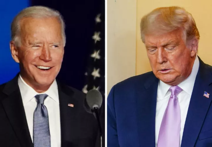 Joe Biden lidera, actualmente, el conteo frente a Trump en cuatro estados. Foto: EFE