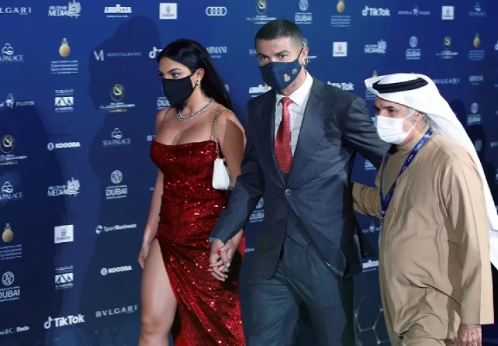Cristiano a su llegada a la gala de entrega de los premios.