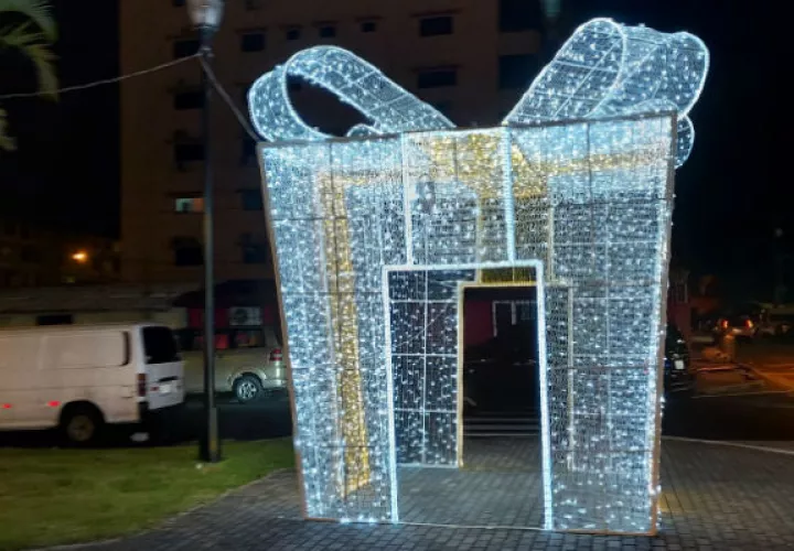 Los adornos permanecerán durante todo el mes de enero de 2021.  Foto: Diómedes Sánchez S.