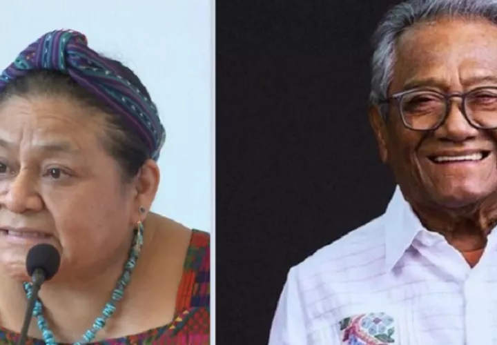 Rigoberta Menchú y Armando Manzanero. Archivo