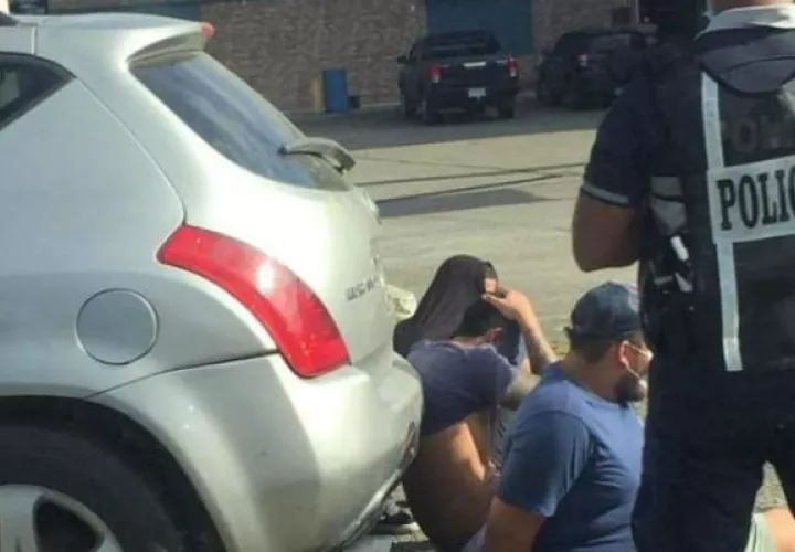 La Policía Nacional caturó a los antisociales a la altura del corregimiento de Buena Vista. Foto: Diómedes Sánchez S.