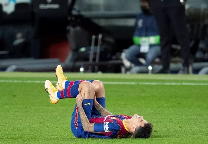 Coutinho sufrió la lesión en el último partido del 2020.