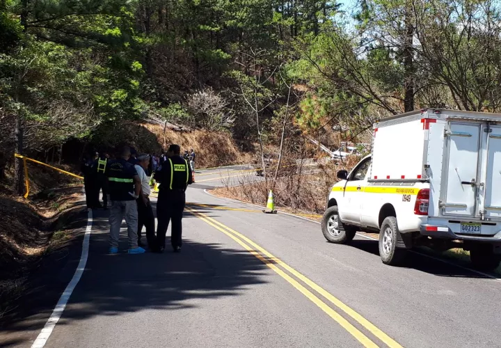 El cuerpo de Milcia Ábrego fue encontrado en la vía a Chiriquicito, distrito de Gualaca. Foto: José Vásquez