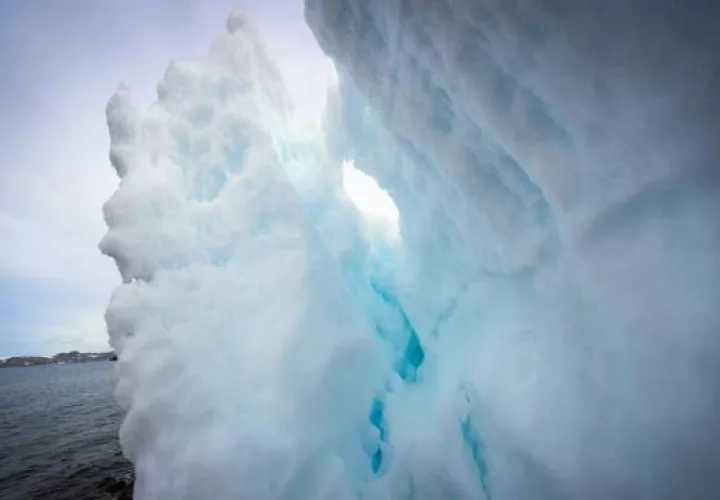 Imagen del glaciar Collins, que rodea la Base Científica Antártica Artigas de Uruguay