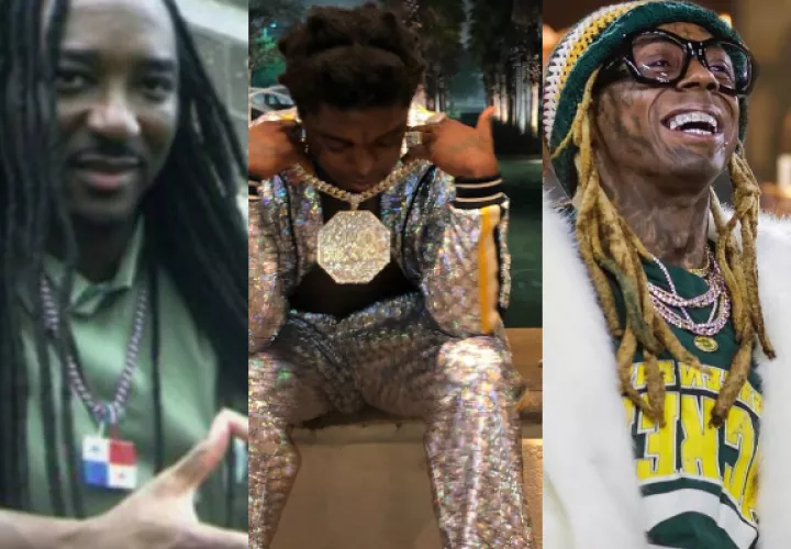 Jaime Davidson, Kodak Black y  Lil Wayne. Foto: Instagram