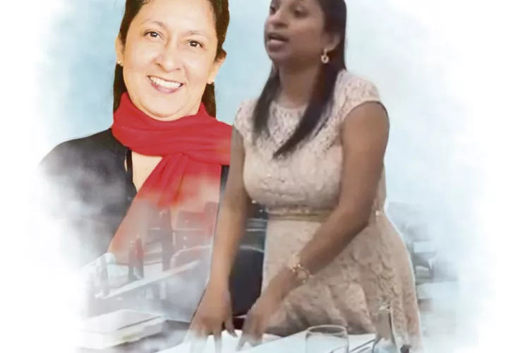 Magistradas Yilles Pittí y Donají Arosemena.