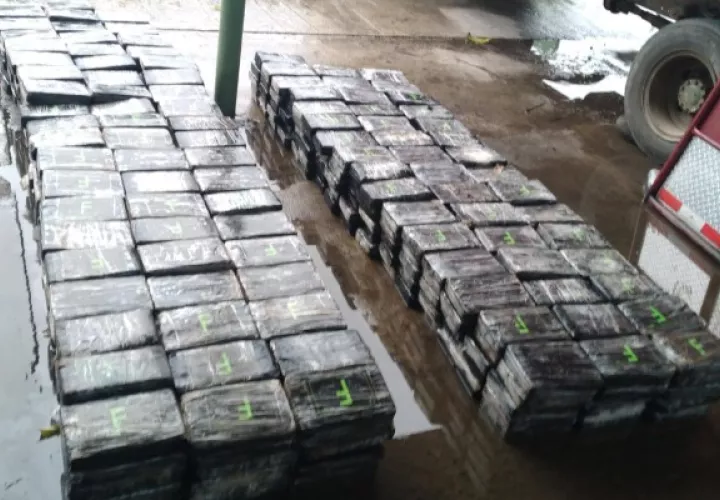 La droga era transportada en un camión que tenía en el piso un doble fondo, donde fueron ubicados 531 paquetes que estaban forrados con cinta adhesiva de color negro.