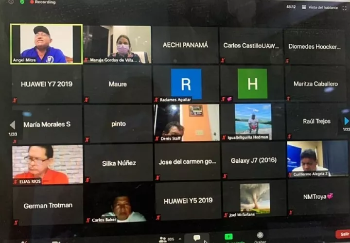Reunión virtual con docentes. 