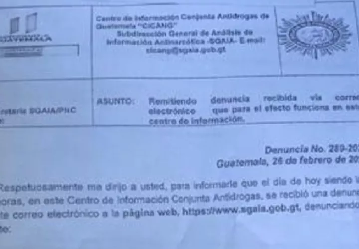 Informe de la denuncia