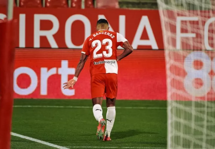 Yoel Bárcenas anotó su segundo gol con el uniforme del Girona. Cortesía