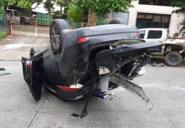 Vuelco y homicidio en Hato Pintado. Foto:@TráficoCPanamá