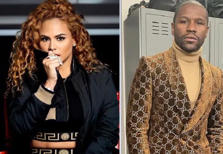 Liza Hernández y Floyd Mayweather. Instagram