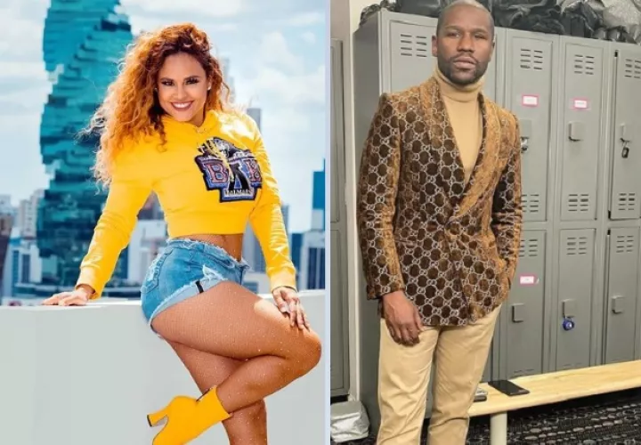 Liza Hernández y Floyd Mayweather. Instagram