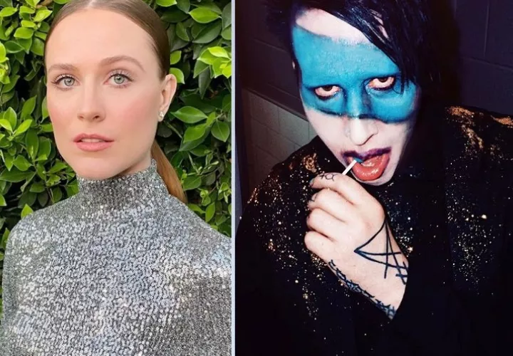 Evan Rachel Wood y Marilyn Manson. Instagram
