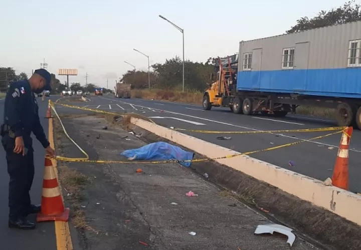El cuerpo de la mujer, identificada como Maribel Mendoza Flores fue lanzado al borde de la cuneta que divide los cuatro carriles de la Interamericana mientras que su hija, quedó a pocos metros de ella.