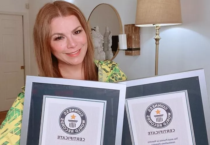 Olga Tañón suma cuatro Récord Guinness. Foto: @ olgatanonofficial