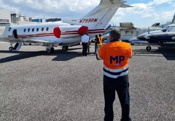 Aeronave propiedad de la familia Martinelli que se encuentra retenido ilegalmente en la República de Guatemala. Archivo