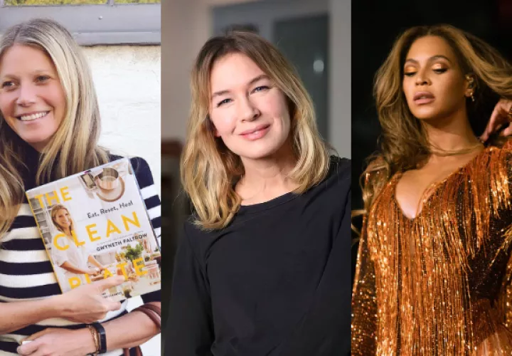 Gwyneth Paltrow, Renée Zellweger y Beyonce. Fotos: Instagram