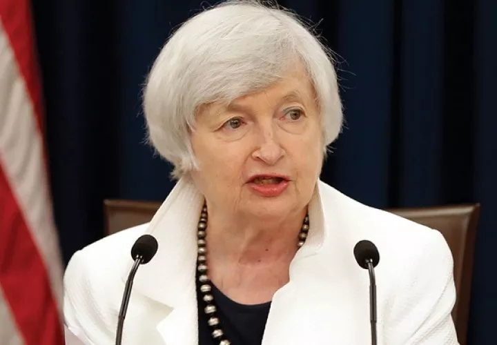 Janet Yellen habló del plan de estímulo de 1.9 billones de dólares firmado por el presidente de EE.UU., Joe Biden, a mediados de este mes. EFE