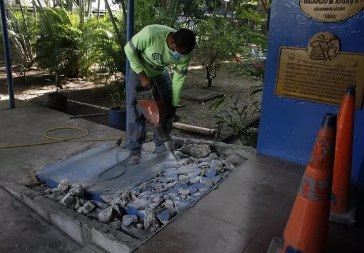Realizan trabajos de mantenimiento. 