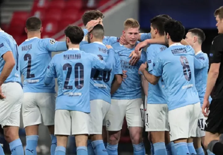 Kevin De Bruyne adelantó al City a los 12 minutos. Foto: Twitter