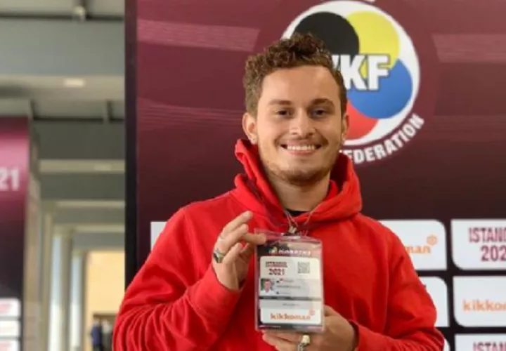 Héctor Cención es la gran esperanza del karate panameño para clasificar a las Olimpiadas. Cortesía
