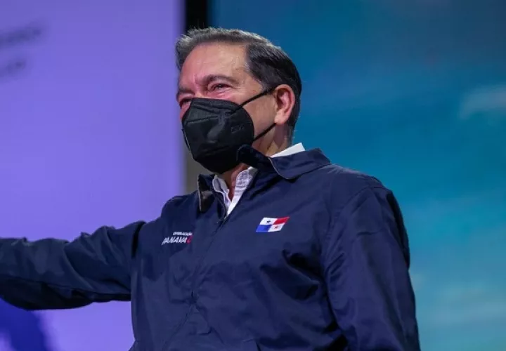 Laurentino Cortizo durante el acto de esta mañana.