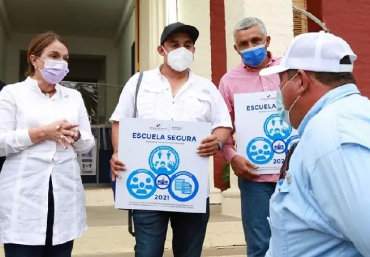 Escuelas en la provincia de Los Santos, como la Belisario Porras, en Las Tablas, ya han sido certificadas como seguras para ser ocupadas. Foto de cortesía