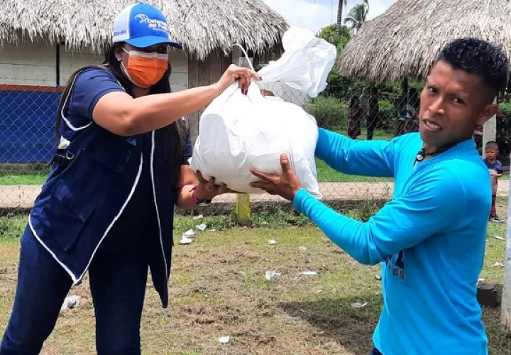 Estos refugiados en la provincia del Darién por su condición no reciben ayuda social. Foto: Cortesía Defensoría del Pueblo