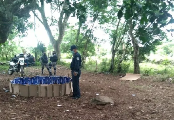 En el sector de Dolega, la Policía Nacional detuvo a cuatro personas y decomisó siete gallos. Foto: Mayra Madrid