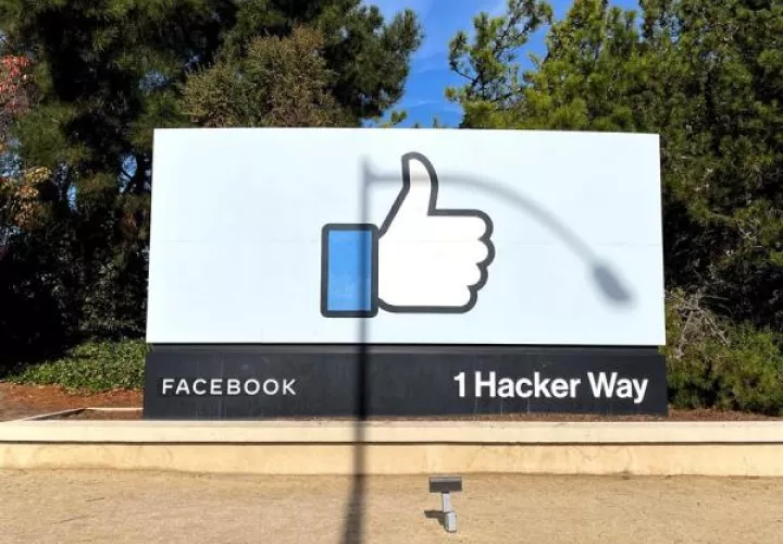 Vista de la sede de Facebook en Menlo Park, California. 