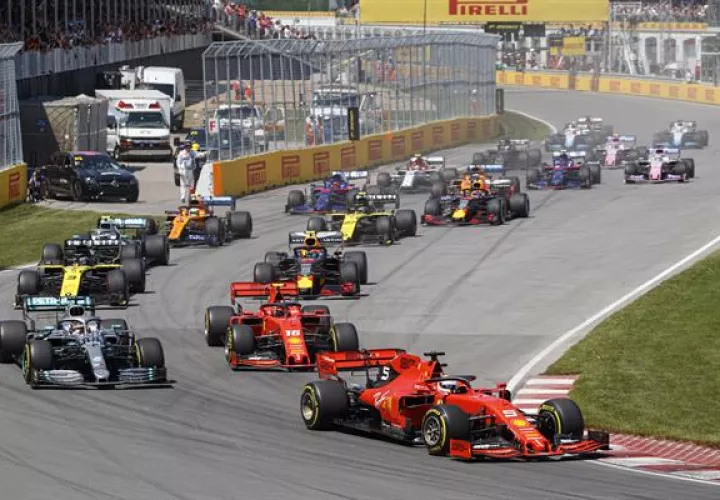 Vista del circuit Gilles Villeneuve, el Gran Premio de Fórmula 1 de Montreal, Canadá.