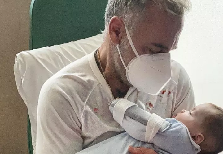 Gianluca Vacchi y su hija, Blue Jerusalema. Foto: Instagram / @gianlucavacchi 